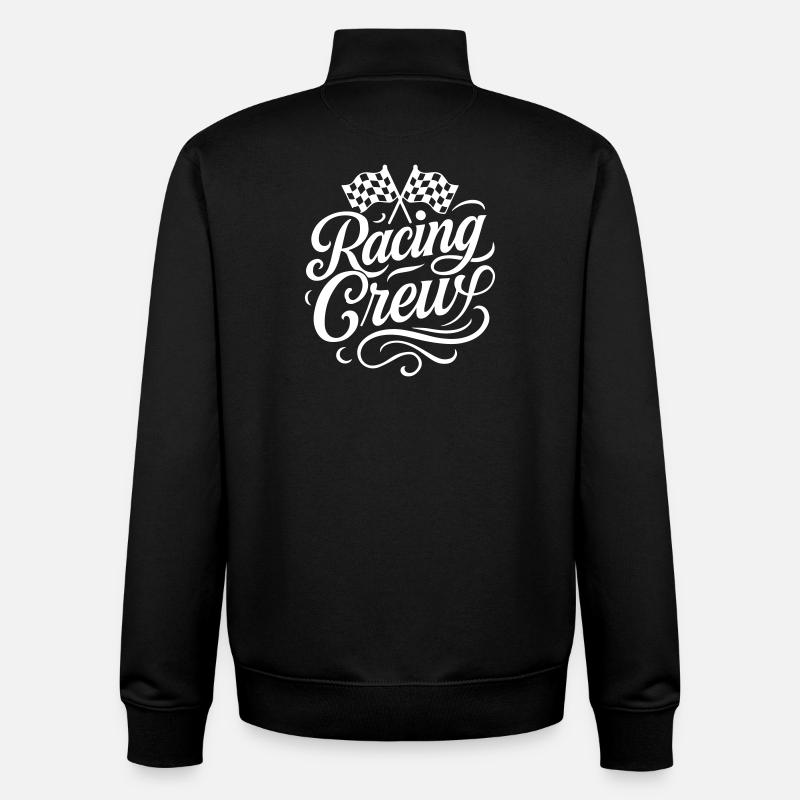 Équipage de course - Sweat zippé unisexe en coton bio Stanley/Stella - noir