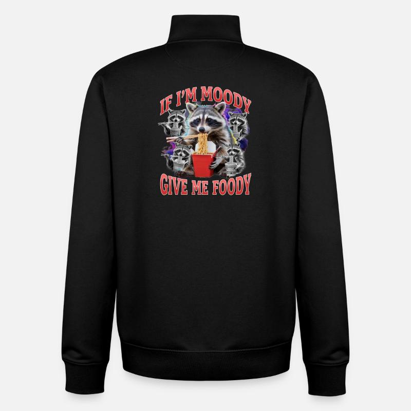 Drôle de raton laveur - Sweat zippé unisexe en coton bio Stanley/Stella - noir