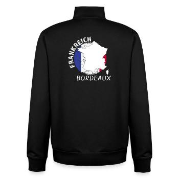 Bordeaux - Unisex Organic Zip Sweatshirt von Stanley/Stella - Schwarz - Hinten - AI Model Male 185 light (185cm)