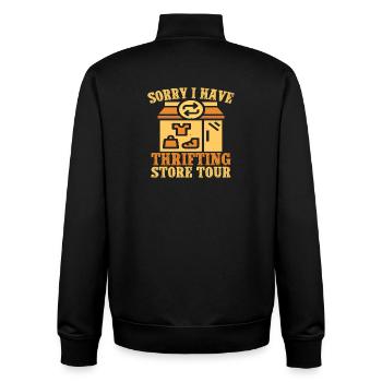 Thrift Shopper Sorry I Have Thrift Store - Unisex Organic Zip Sweatshirt von Stanley/Stella - Schwarz - Hinten - AI Model Male 185 light (185cm)