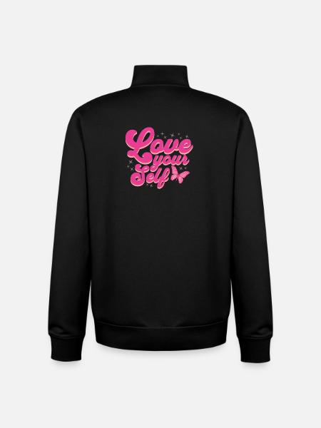 Love your Self - Unisex Organic Zip Sweatshirt by Stanley/Stella - black