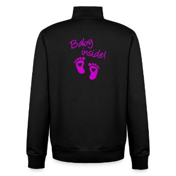Baby inside - Schwangerschaft - schwanger - pregna - Unisex Organic Zip Sweatshirt von Stanley/Stella - Schwarz - Hinten - AI Model Male 185 light (185cm)