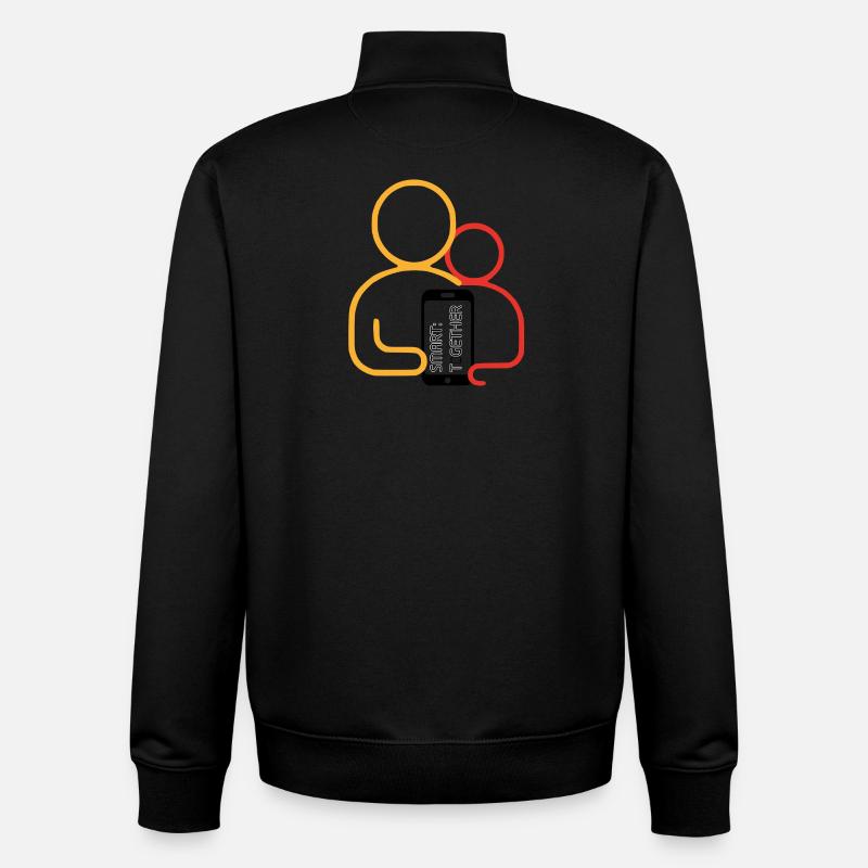 SmartTogether Logo - Unisex Organic Zip Sweatshirt von Stanley/Stella - Schwarz
