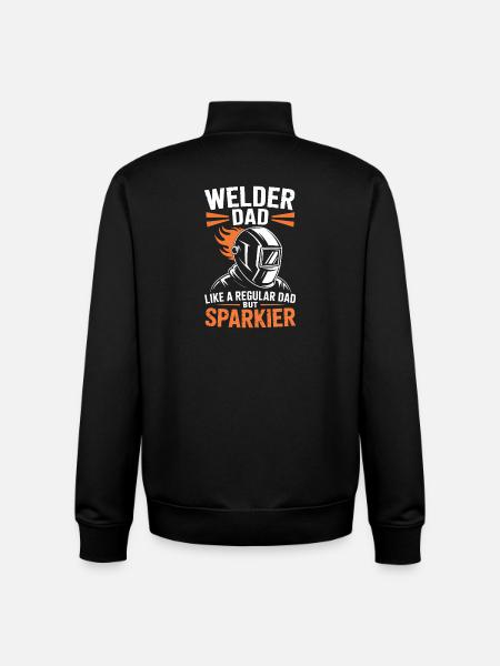 Welder Saying Profession Funny Welder Gift - Unisex Organic Zip Sweatshirt by Stanley/Stella - black
