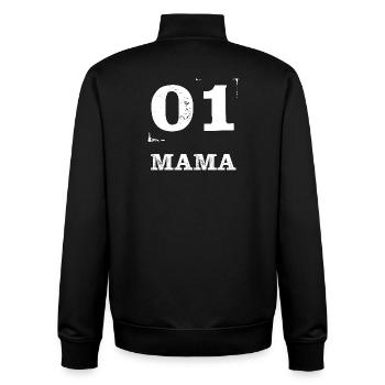 Nr1 Mama Vintage Druck - Unisex Organic Zip Sweatshirt von Stanley/Stella - Schwarz - Hinten - AI Model Male 185 light (185cm)