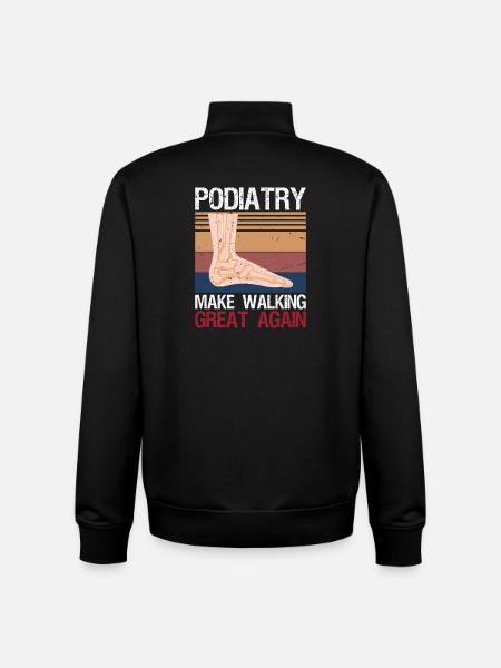 Funny Podiatrist Gift Cool Podiatry - Unisex Organic Zip Sweatshirt by Stanley/Stella - black