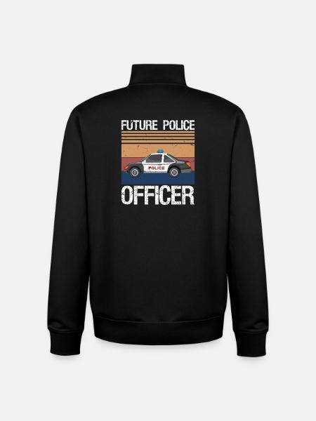 Future policière, policière, policière, - Sweat zippé unisexe en coton bio Stanley/Stella - noir