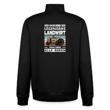 Landwirt Geschenke Landwirtschaft Traktor Bauer - Unisex Organic Zip Sweatshirt von Stanley/Stella - Schwarz - Hinten - AI Model Male 185 light (185cm)