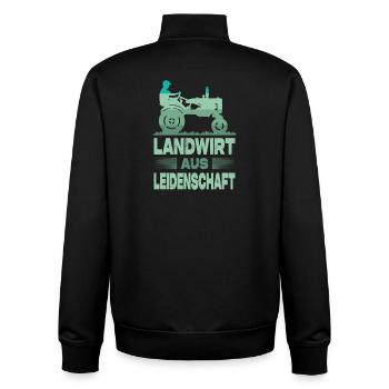 Landwirt Geschenke Landwirtschaft Traktor Bauer - Unisex Organic Zip Sweatshirt von Stanley/Stella - Schwarz - Hinten - AI Model Male 185 light (185cm)