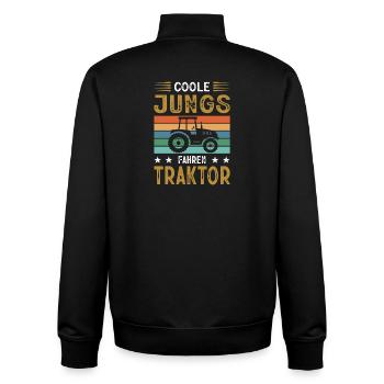 Landwirt Geschenke Landwirtschaft Traktor Bauer - Unisex Organic Zip Sweatshirt von Stanley/Stella - Schwarz - Hinten - AI Model Male 185 light (185cm)