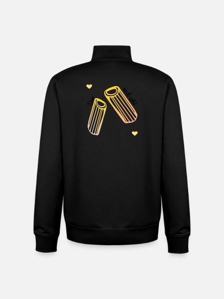 Valentine's Day Pasta Love - Unisex Organic Zip Sweatshirt by Stanley/Stella - black
