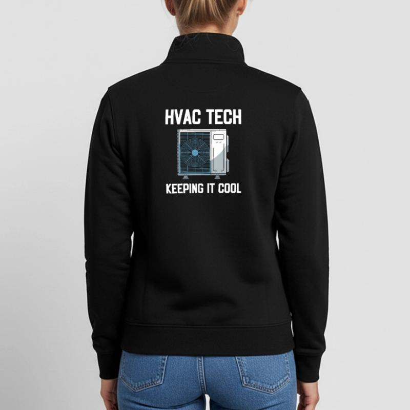 HVAC Tech Keeping It Cool Spruch Techniker Unisex Organic Zip Sweatshirt von Stanley/Stella