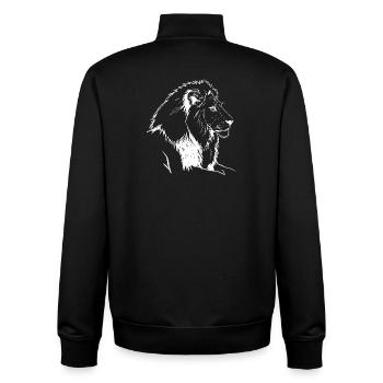 Löwenkopf Silhouette Mono-Kontrast - Unisex Organic Zip Sweatshirt von Stanley/Stella - Schwarz - Hinten - AI Model Male 185 light (185cm)