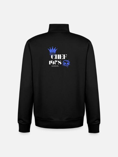 Chef Edition 1978 47th Birthday Saying - Unisex Organic Zip Sweatshirt by Stanley/Stella - black