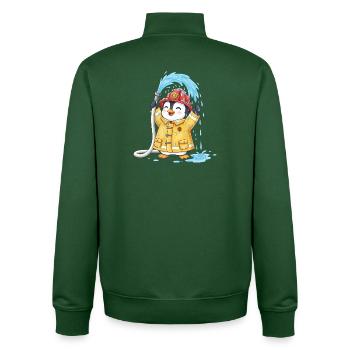 Penguin Fireman Kids Water Fun Hose - Unisex Organic Zip Sweatshirt by Stanley/Stella - bottle green - Back - AI Model Male 185 dark (185cm)