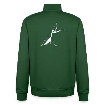 Gottesanbeterin weiss - Unisex Organic Zip Sweatshirt von Stanley/Stella - Flaschengrün - Hinten - AI Model Male 185 dark (185cm)