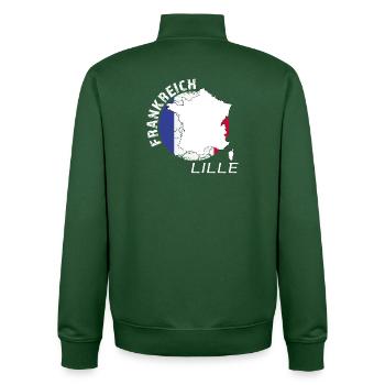 Lille - Unisex Organic Zip Sweatshirt von Stanley/Stella - Flaschengrün - Hinten - AI Model Male 185 dark (185cm)