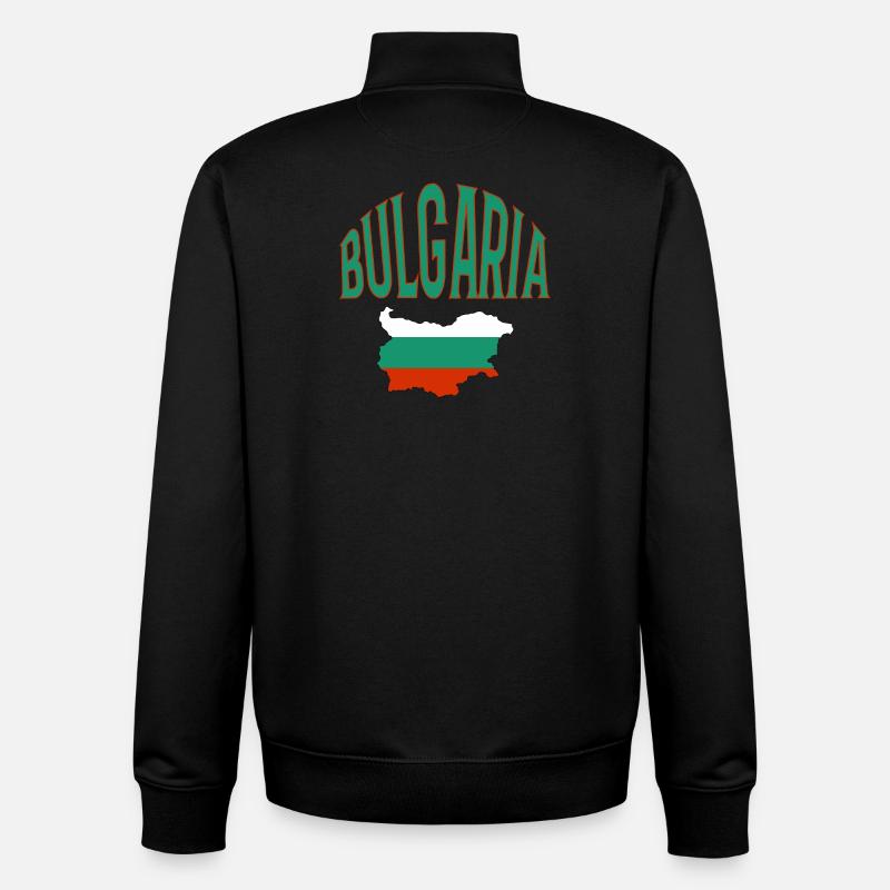 Bulgaria - Unisex Organic Zip Sweatshirt von Stanley/Stella - Schwarz