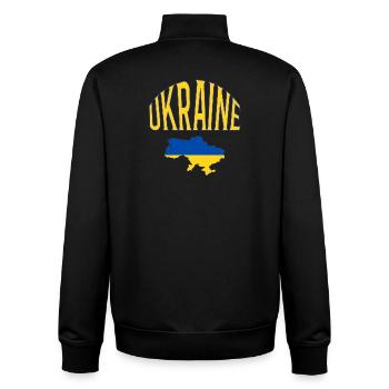 Ukraine - Unisex Organic Zip Sweatshirt von Stanley/Stella - Schwarz - Hinten - AI Model Male 185 light (185cm)