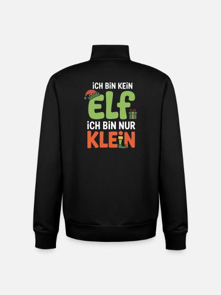 I'm not an elf, just small - Unisex Organic Zip Sweatshirt by Stanley/Stella - black
