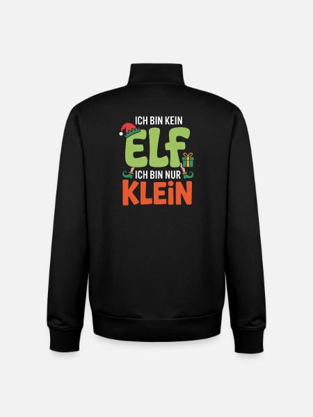I'm not an elf, I'm small - Unisex Organic Zip Sweatshirt by Stanley/Stella - black