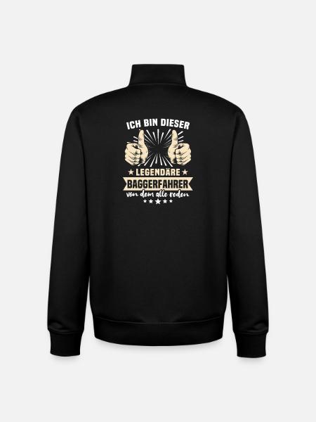 Baggerfahrer Legendärer Baggerfahrer - Unisex Organic Zip Sweatshirt von Stanley/Stella - Schwarz