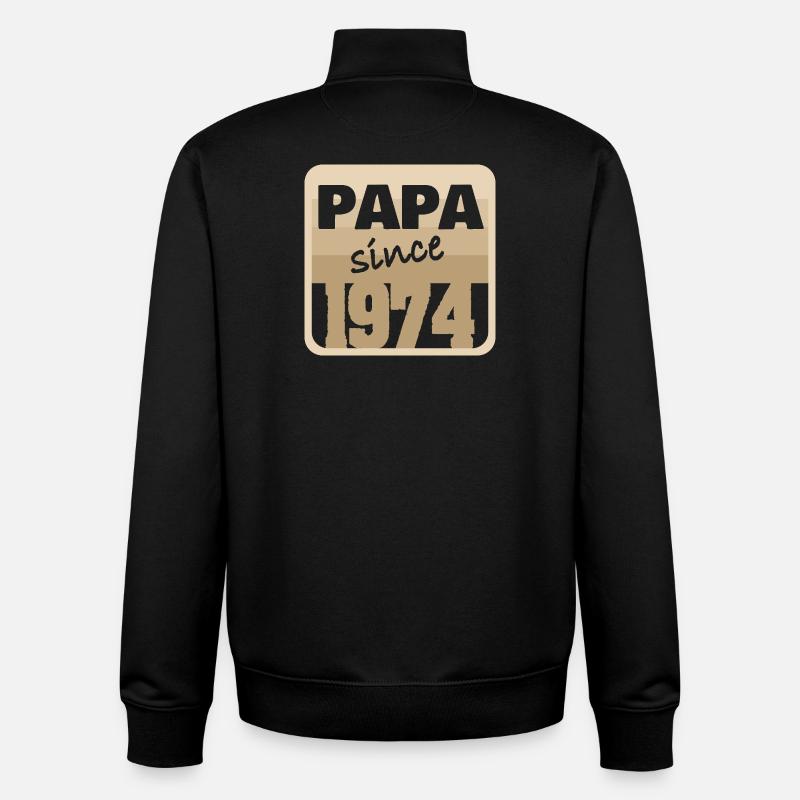 Vater 1974 - Unisex Organic Zip Sweatshirt von Stanley/Stella - Schwarz