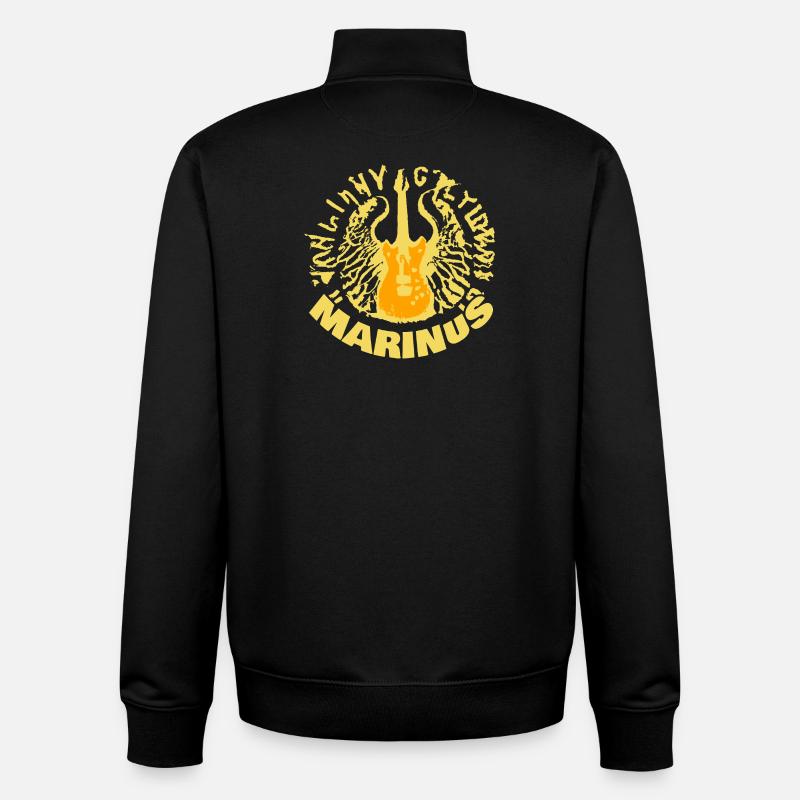 Guitar Marinus - Sweat zippé unisexe en coton bio Stanley/Stella - noir