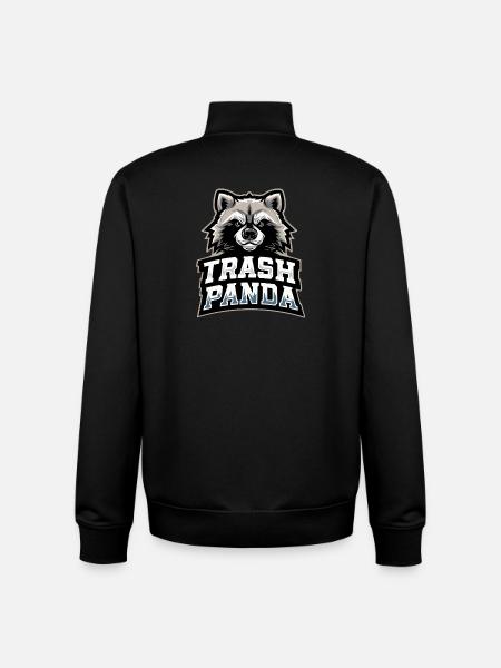 Trash Panda Waschbär Emblem - Unisex Organic Zip Sweatshirt von Stanley/Stella - Schwarz