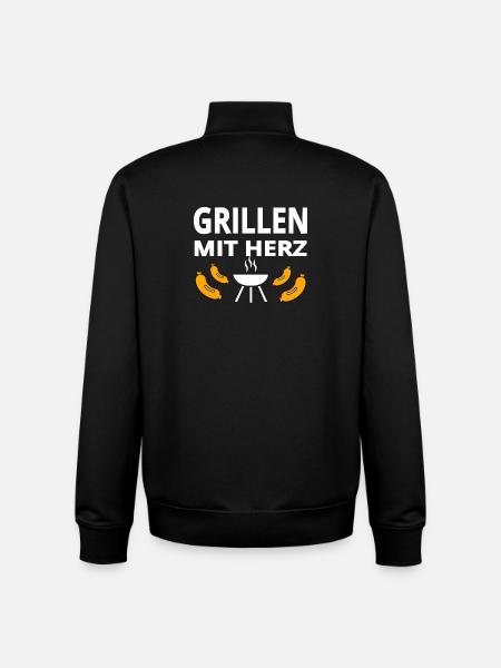 Grillen - Unisex Organic Zip Sweatshirt von Stanley/Stella - Schwarz
