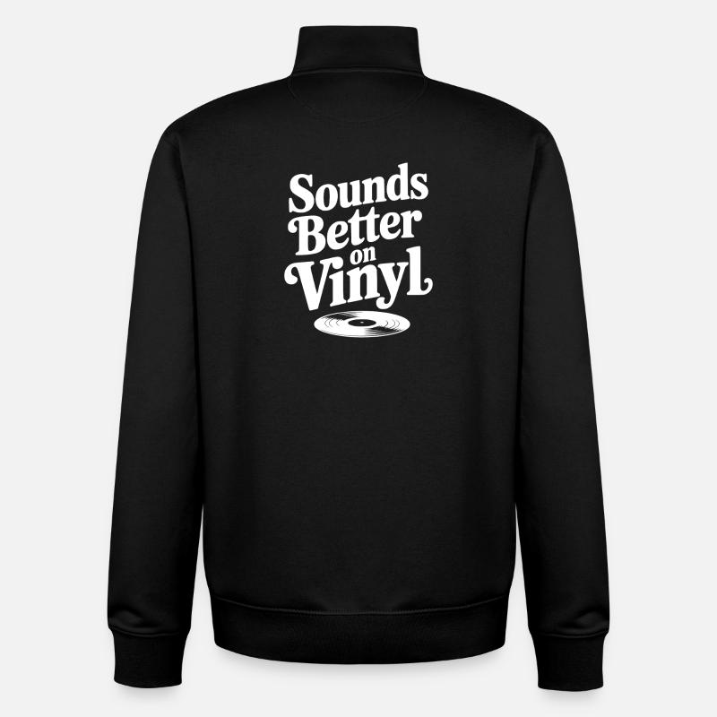 Son meilleur sur vinyle - Sweat zippé unisexe en coton bio Stanley/Stella - noir