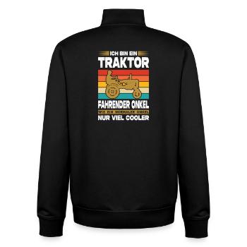 Landwirt Geschenke Landwirtschaft Traktor Bauer - Unisex Organic Zip Sweatshirt von Stanley/Stella - Schwarz - Hinten - AI Model Male 185 light (185cm)