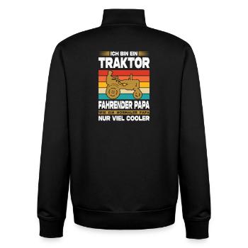 Landwirt Geschenke Landwirtschaft Traktor Bauer - Unisex Organic Zip Sweatshirt von Stanley/Stella - Schwarz - Hinten - AI Model Male 185 light (185cm)