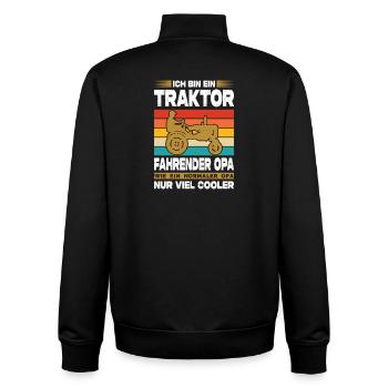 Landwirt Geschenke Landwirtschaft Traktor Bauer - Unisex Organic Zip Sweatshirt von Stanley/Stella - Schwarz - Hinten - AI Model Male 185 light (185cm)