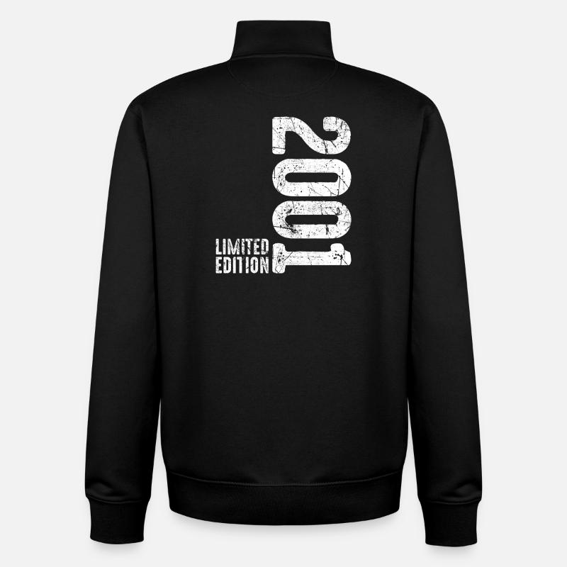 2001 Édition limitée – 25e anniversaire 2001 - Sweat zippé unisexe en coton bio Stanley/Stella - noir
