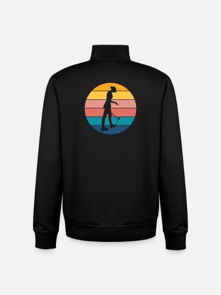 Tennis - Unisex Organic Zip Sweatshirt von Stanley/Stella - Schwarz
