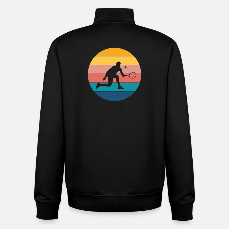 Tennis - Unisex Organic Zip Sweatshirt von Stanley/Stella - Schwarz