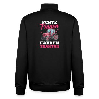 Tractor Farmer Farmer Tractor Driver Tractor - Unisex Organic Zip Sweatshirt by Stanley/Stella - black - Back - AI Model Male 185 light (185cm)