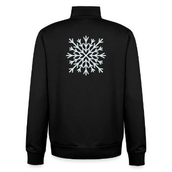 Frosted Snowflake Radiance - Unisex Organic Zip Sweatshirt by Stanley/Stella - black - Back - AI Model Male 185 light (185cm)