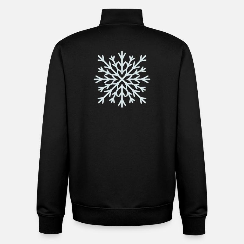 Frostiger Schneeflockenglanz - Unisex Organic Zip Sweatshirt von Stanley/Stella - Schwarz