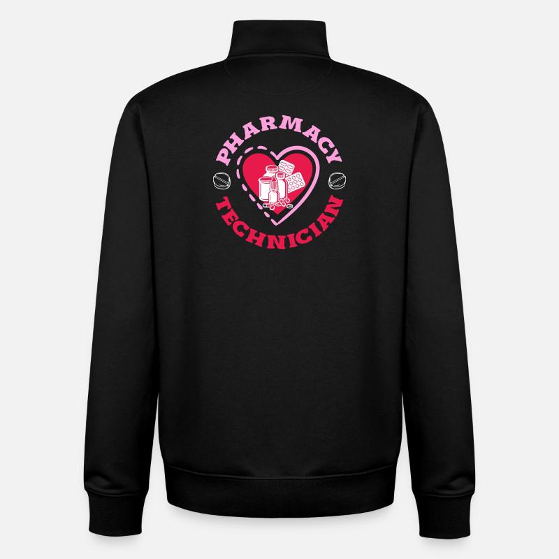 Pharmacien Technicien Pharmaceutique - Sweat zippé unisexe en coton bio Stanley/Stella - noir