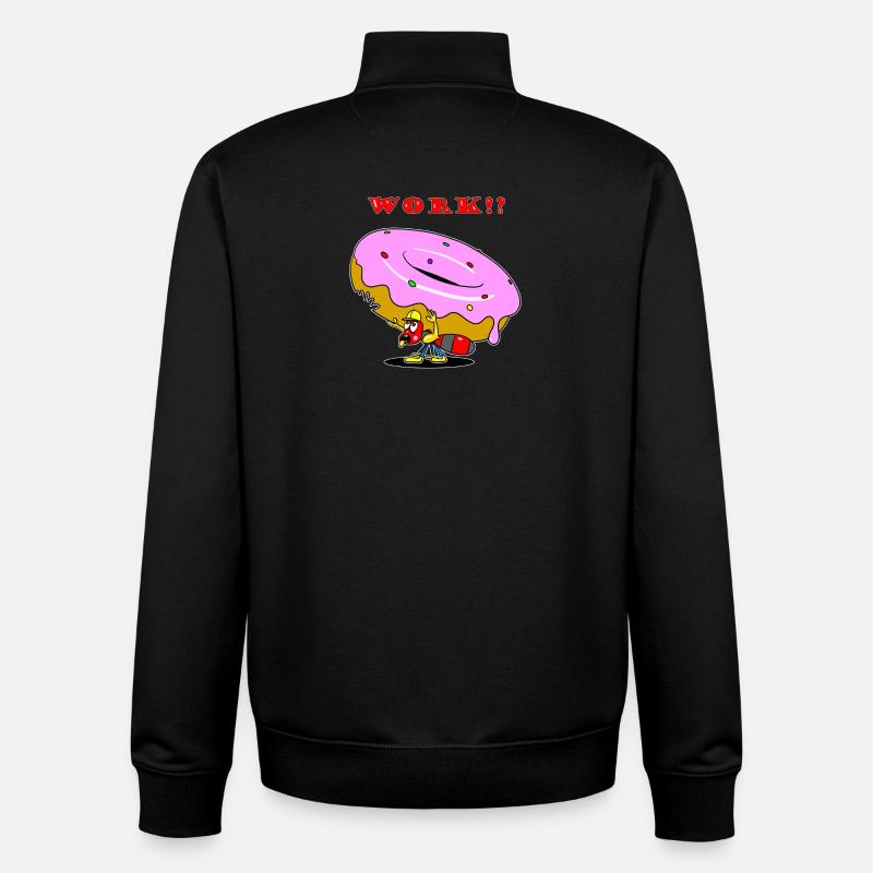 Dessin animé Ouvrière Donut de Fourmi - Sweat zippé unisexe en coton bio Stanley/Stella - noir