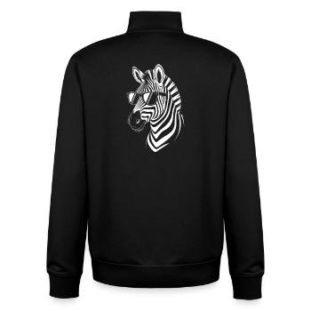 Zebra Spruch Lustiges Zebra Geschenk - Unisex Organic Zip Sweatshirt von Stanley/Stella - Schwarz - Hinten - AI Model Male 185 light (185cm)