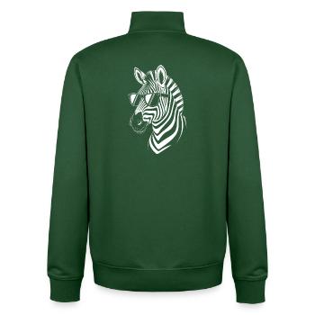 Zebra Spruch Lustiges Zebra Geschenk - Unisex Organic Zip Sweatshirt von Stanley/Stella - Flaschengrün - Hinten - AI Model Male 185 dark (185cm)