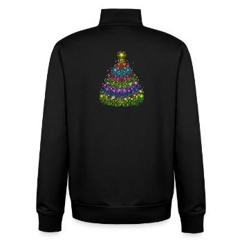 Weihnachtsbaum - Unisex Organic Zip Sweatshirt von Stanley/Stella - Schwarz - Hinten - AI Model Male 185 light (185cm)