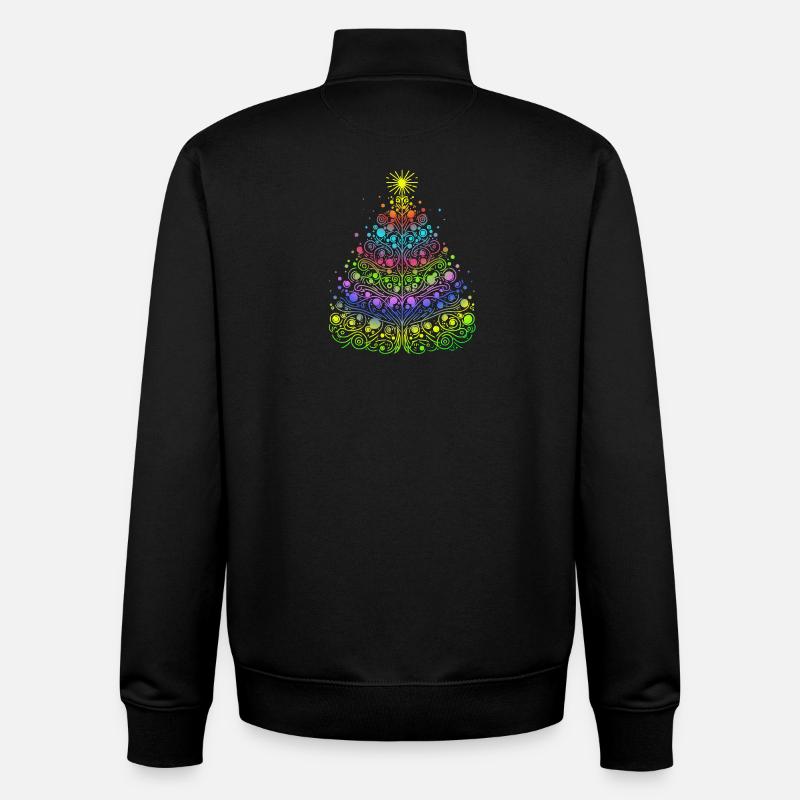 Christmas tree - Unisex Organic Zip Sweatshirt by Stanley/Stella - black