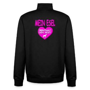 Esel - Unisex Organic Zip Sweatshirt von Stanley/Stella - Schwarz - Hinten - AI Model Male 185 light (185cm)