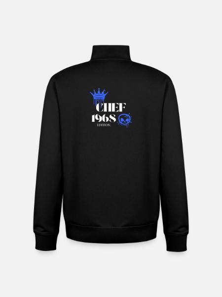 Chef Edition 1968 57 Birthday Saying - Unisex Organic Zip Sweatshirt by Stanley/Stella - black