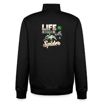 La vie est meilleure avec une araignée - pour les fans d’araignées - Sweat zippé unisexe en coton bio Stanley/Stella - noir - Dos - AI Model Male 185 light (185cm)