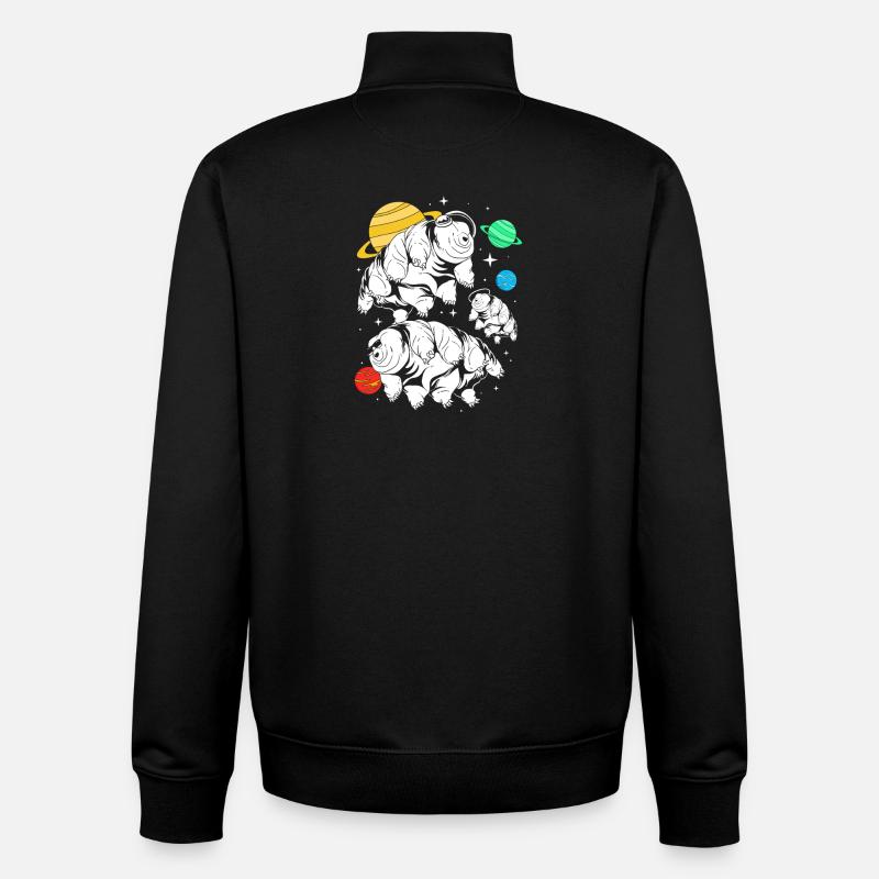 Tardigrade Tardigrade Ours d’eau tardigrade - Sweat zippé unisexe en coton bio Stanley/Stella - noir